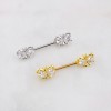 BUTTERFLY CZ 316L SURGICAL STEEL NIPPLE RING